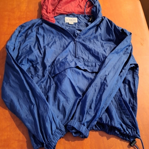 Honors Vintage Blue Half Zip Pullover Windbreaker Jacket 🧥 - Picture 1 of 6